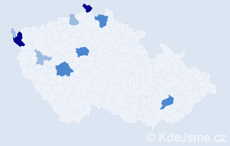 Příjmení: 'Andraši', počet výskytů 19 v celé ČR