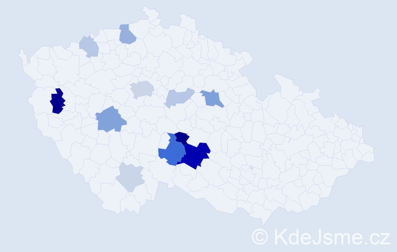 Příjmení: 'Brambůrek', počet výskytů 32 v celé ČR