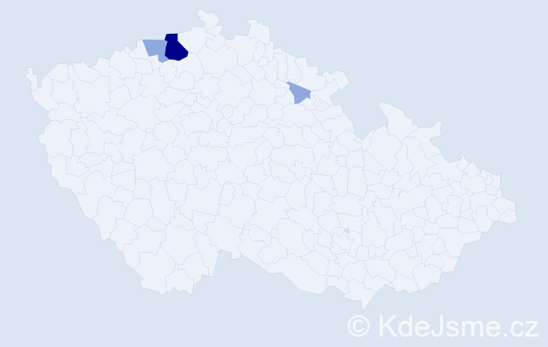 Příjmení: 'Rekas', počet výskytů 8 v celé ČR