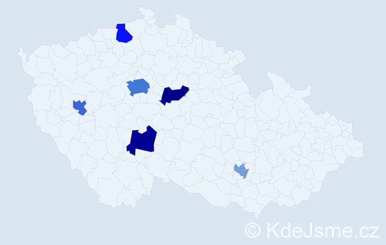 Příjmení: 'Zakharuk', počet výskytů 10 v celé ČR
