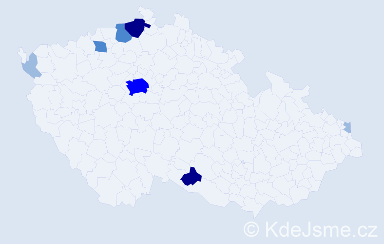 Příjmení: 'Andrejkovič', počet výskytů 17 v celé ČR