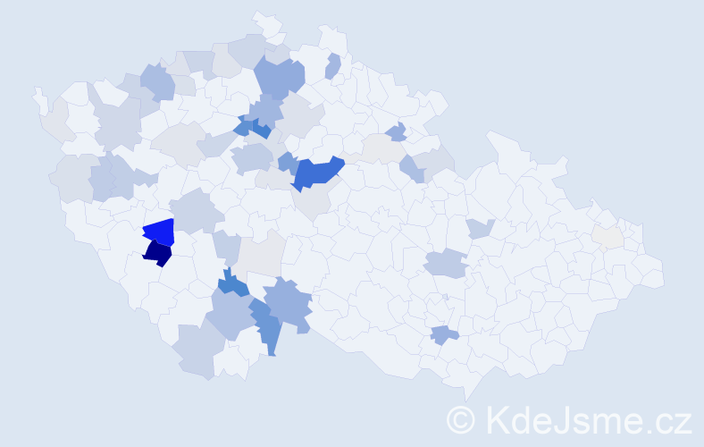 Příjmení: 'Cikánová', počet výskytů 192 v celé ČR