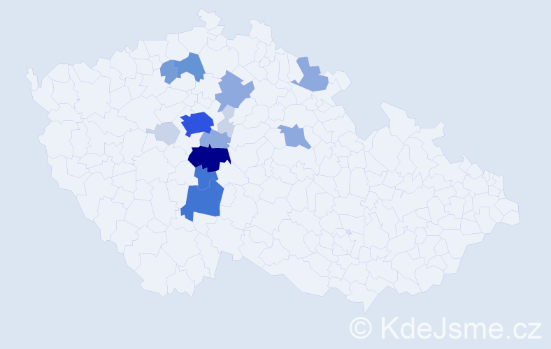 Příjmení: 'Čichovský', počet výskytů 55 v celé ČR