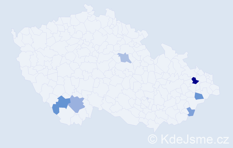 Příjmení: 'Lenhard', počet výskytů 14 v celé ČR