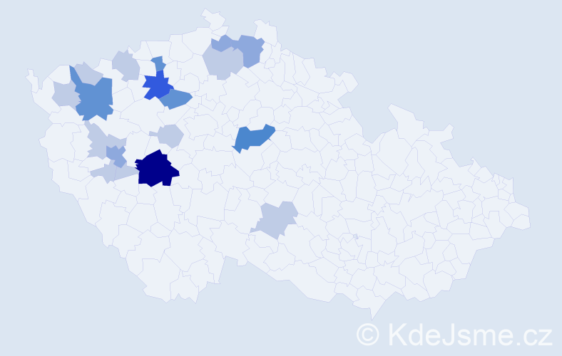 Příjmení: 'Záborec', počet výskytů 48 v celé ČR