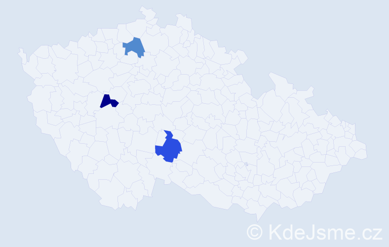 Příjmení: 'Tsymbrylo', počet výskytů 3 v celé ČR