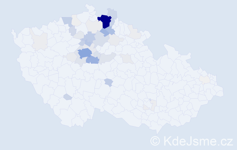 Příjmení: 'Stoyka', počet výskytů 362 v celé ČR