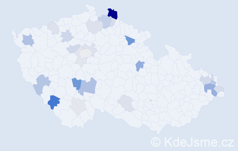 Příjmení: 'Galajda', počet výskytů 56 v celé ČR