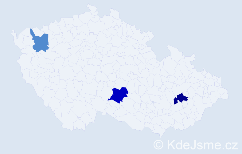 Příjmení: 'Skasková', počet výskytů 5 v celé ČR