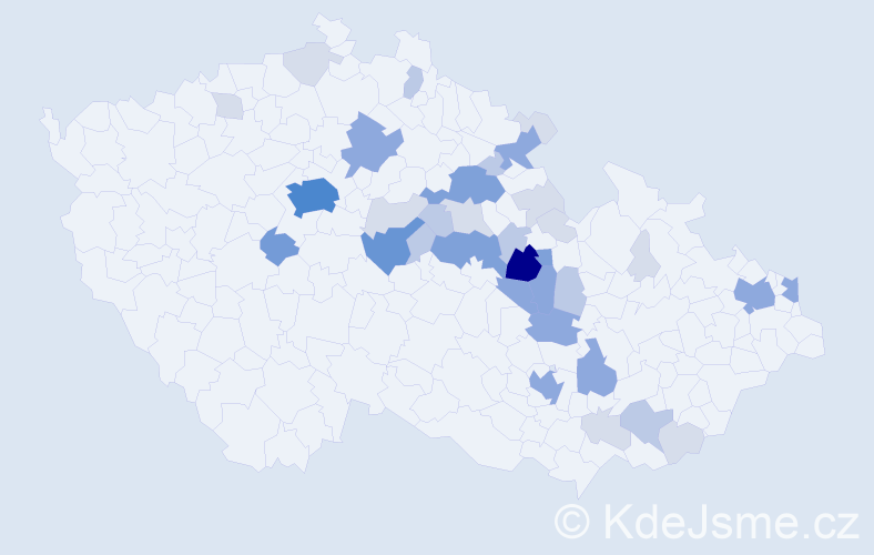 Příjmení: 'Melša', počet výskytů 109 v celé ČR