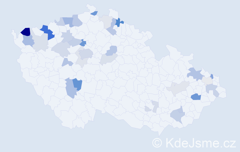 Příjmení: 'Weinertová', počet výskytů 76 v celé ČR