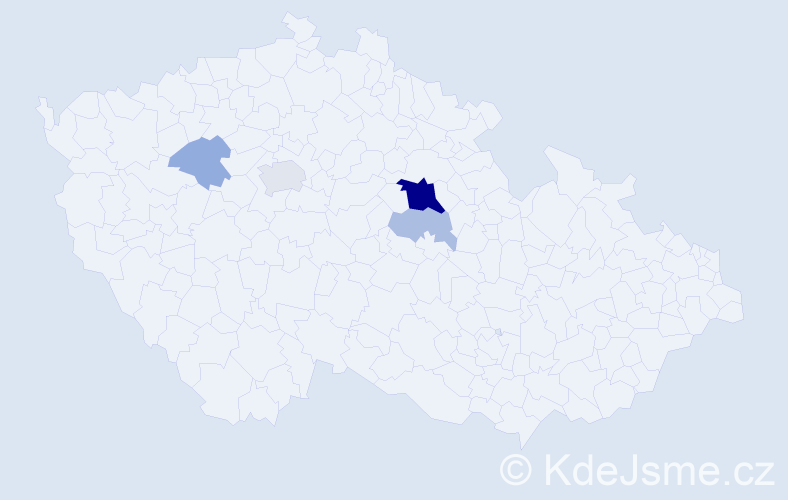Příjmení: '"Dalla-Valle"', počet výskytů 13 v celé ČR