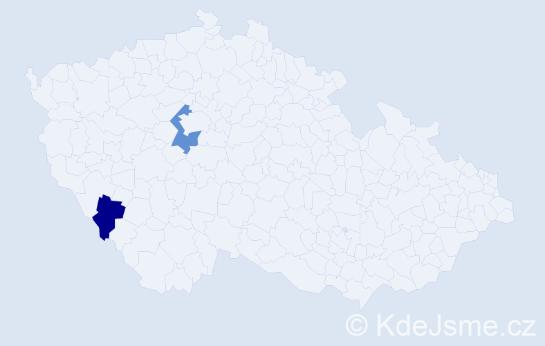 Příjmení: 'Vološynová', počet výskytů 5 v celé ČR