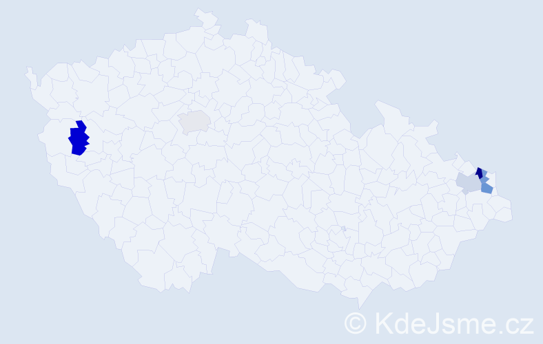 Příjmení: 'Curzydlo', počet výskytů 8 v celé ČR