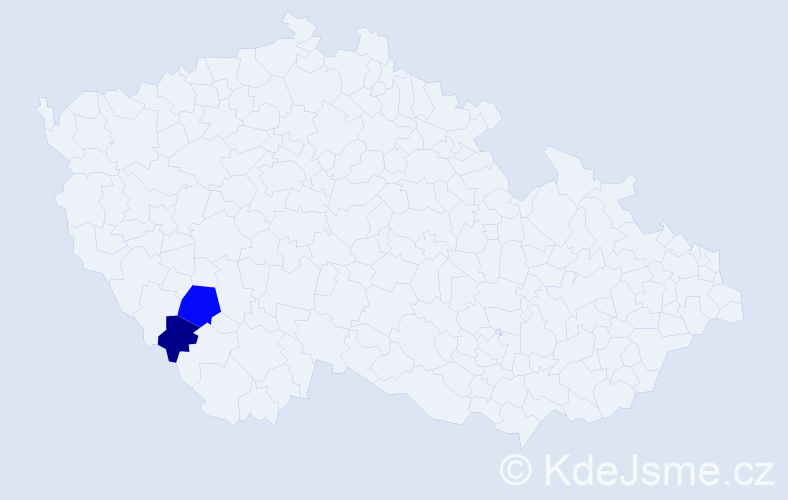 Příjmení: 'Beyvl', počet výskytů 3 v celé ČR