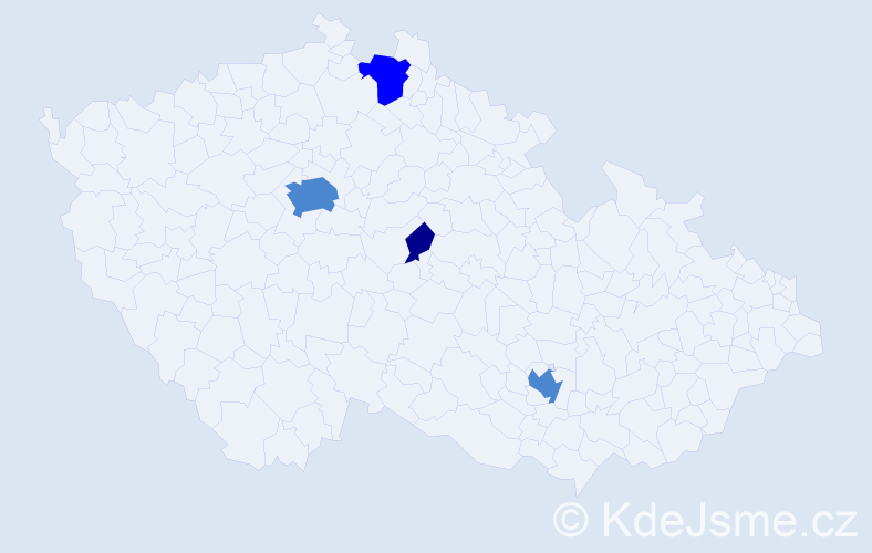 Příjmení: 'Mišutková', počet výskytů 7 v celé ČR