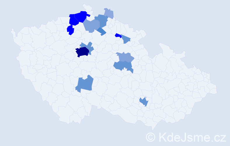 Příjmení: 'Murdychová', počet výskytů 61 v celé ČR