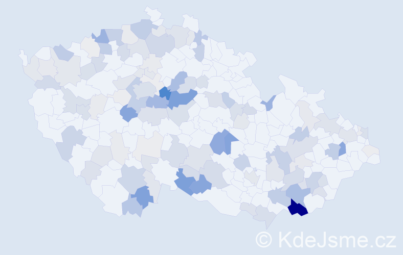 Příjmení: 'Břečková', počet výskytů 475 v celé ČR