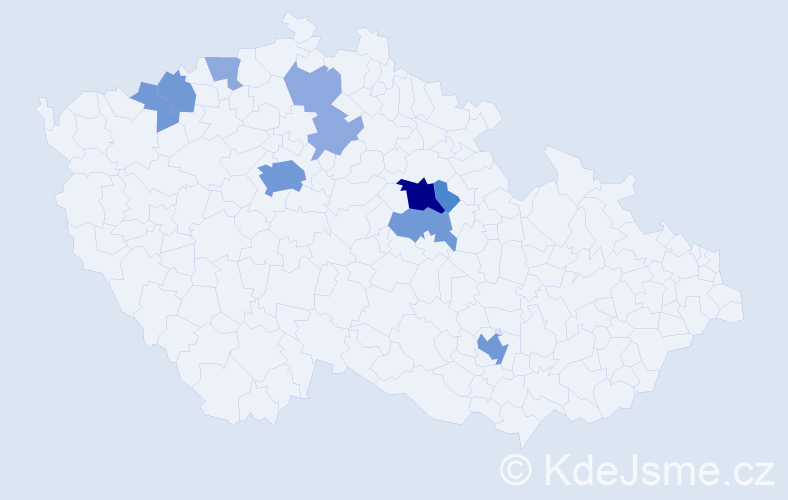 Příjmení: 'Rampachová', počet výskytů 22 v celé ČR