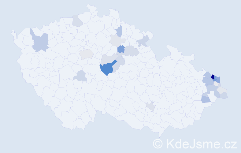 Příjmení: 'Drobek', počet výskytů 124 v celé ČR