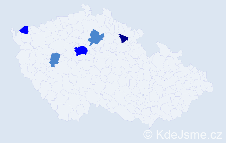 Příjmení: 'Funfera', počet výskytů 9 v celé ČR