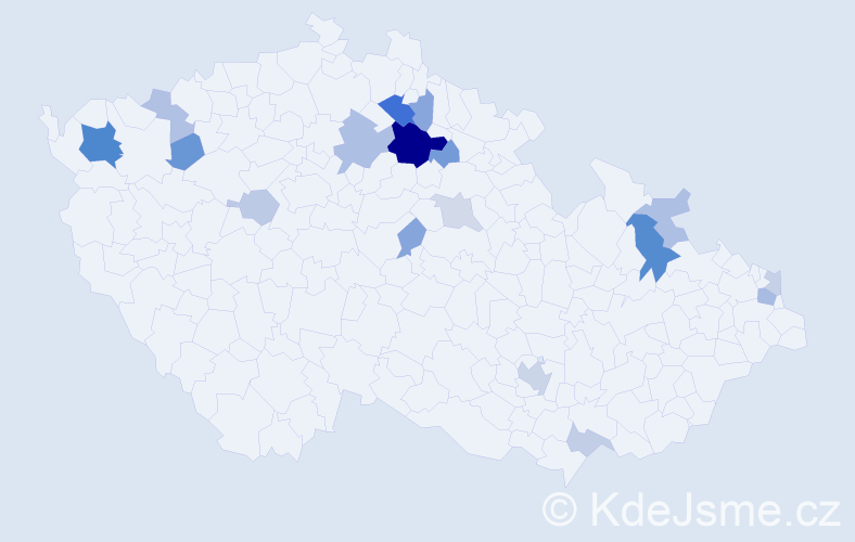 Příjmení: 'Rusznyáková', počet výskytů 37 v celé ČR