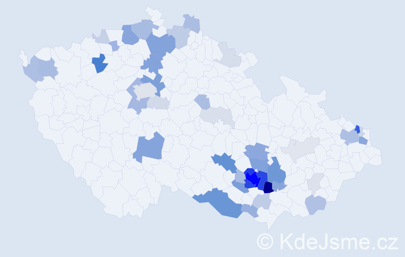 Příjmení: 'Audy', počet výskytů 184 v celé ČR