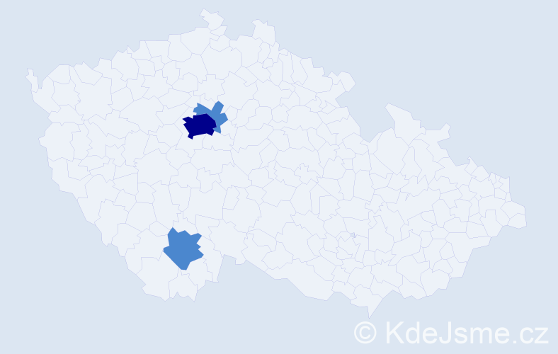 Příjmení: 'Autengruberová', počet výskytů 5 v celé ČR