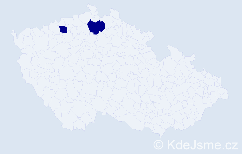 Příjmení: 'Turiková', počet výskytů 2 v celé ČR