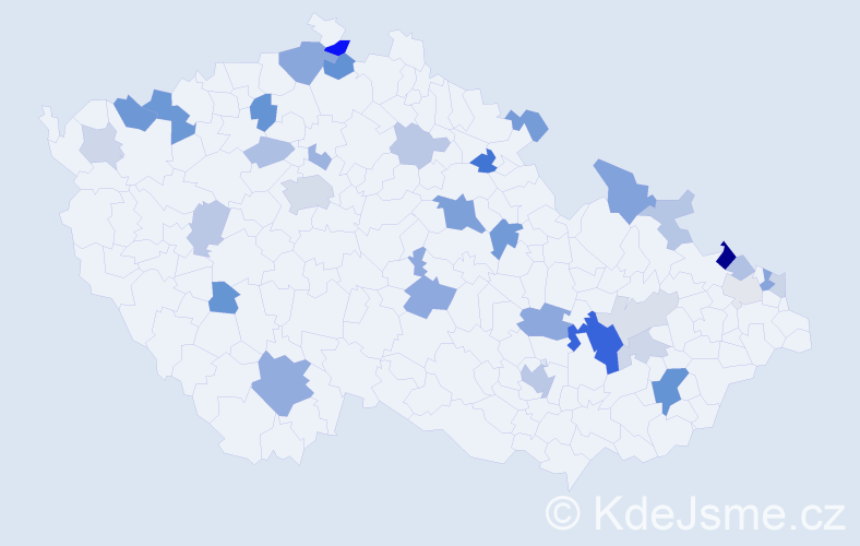 Příjmení: 'Forgáčová', počet výskytů 80 v celé ČR
