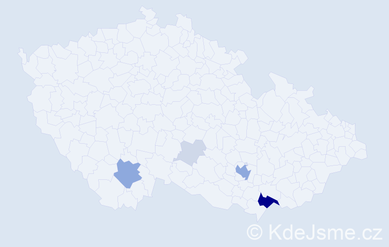 Příjmení: 'Makudera', počet výskytů 22 v celé ČR
