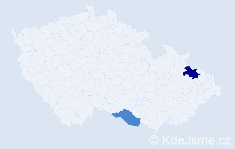 Příjmení: 'Weyrichová', počet výskytů 7 v celé ČR