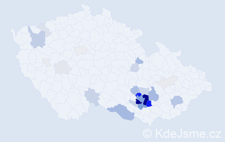 Příjmení: 'Mazálková', počet výskytů 120 v celé ČR