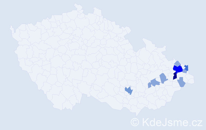 Příjmení: 'Syrková', počet výskytů 32 v celé ČR