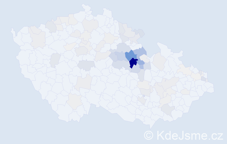 Příjmení: 'Bezdíček', počet výskytů 317 v celé ČR