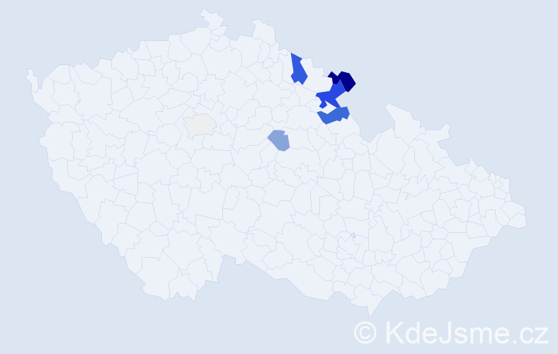 Příjmení: 'Flousek', počet výskytů 17 v celé ČR