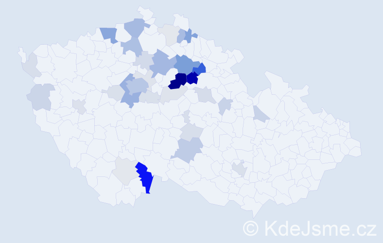 Příjmení: 'Libánská', počet výskytů 115 v celé ČR