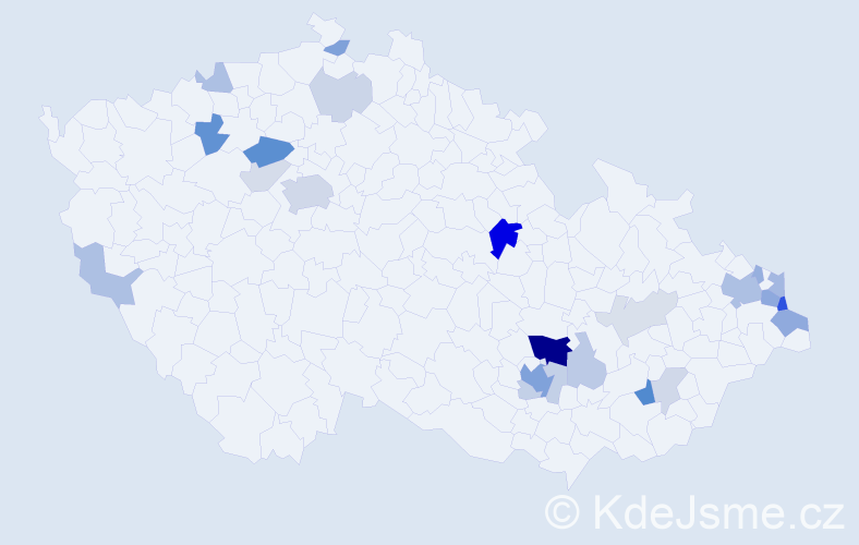 Příjmení: 'Lakota', počet výskytů 67 v celé ČR