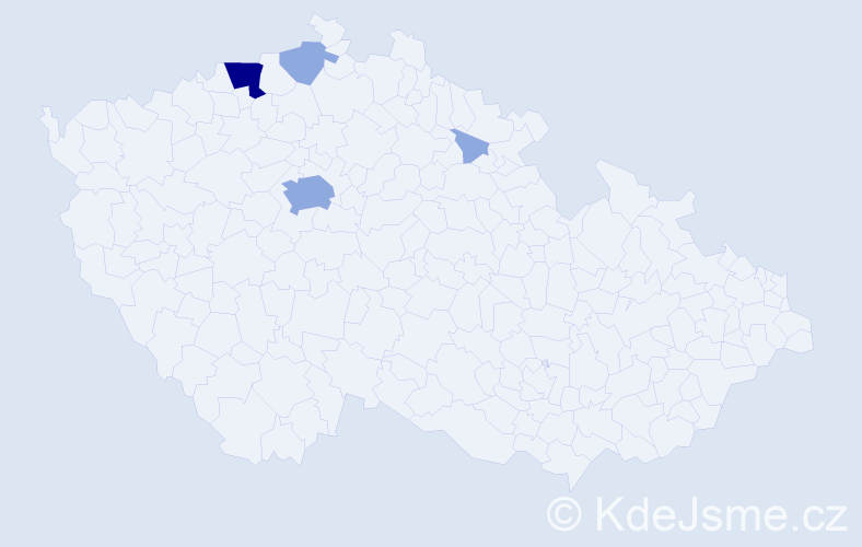 Příjmení: 'Kačina', počet výskytů 10 v celé ČR