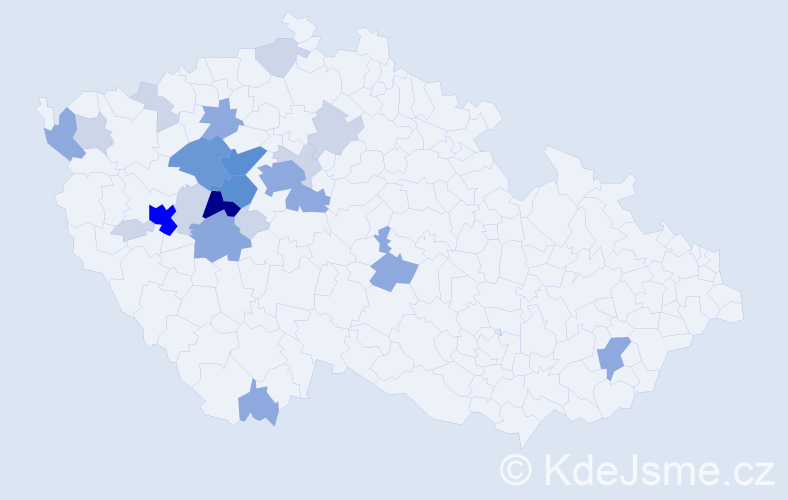 Příjmení: 'Škrlantová', počet výskytů 67 v celé ČR