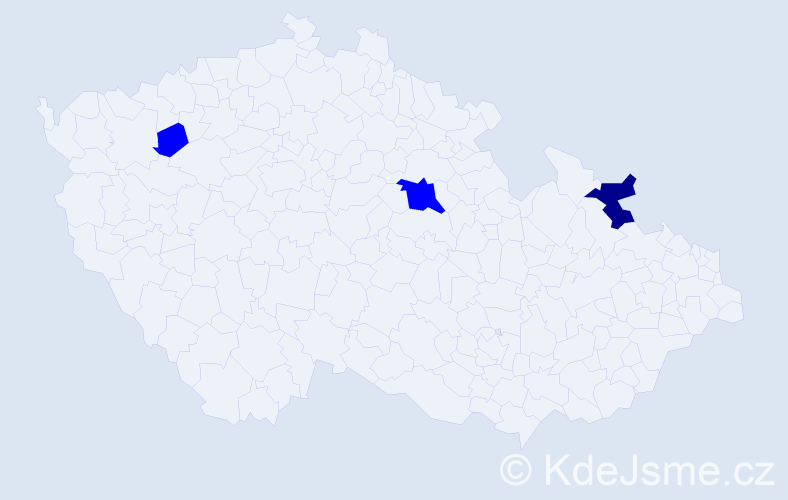 Příjmení: 'Lanyiová', počet výskytů 4 v celé ČR