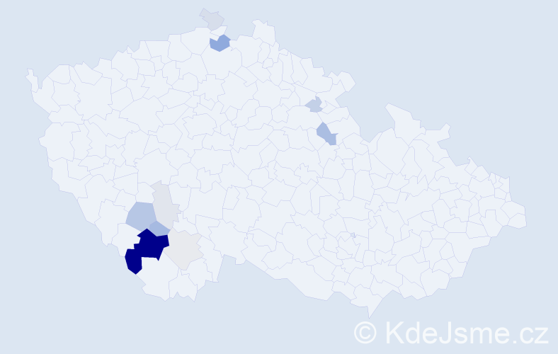 Příjmení: 'Čužnová', počet výskytů 32 v celé ČR