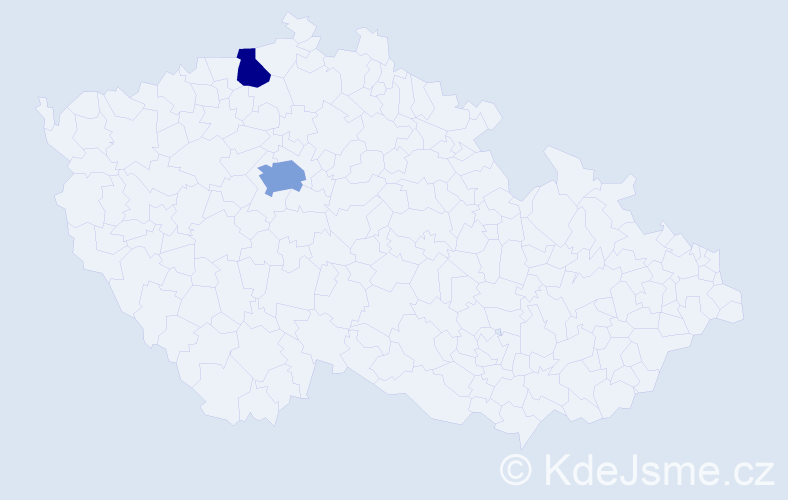 Příjmení: 'Deineko', počet výskytů 3 v celé ČR