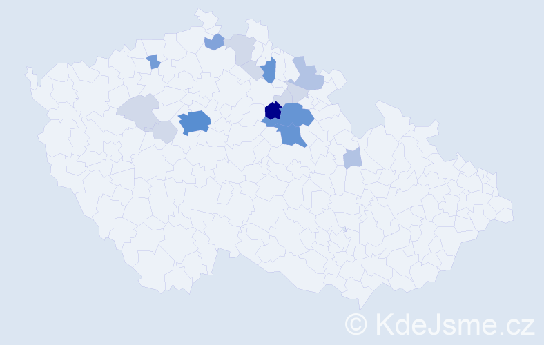 Příjmení: 'Zechovská', počet výskytů 60 v celé ČR