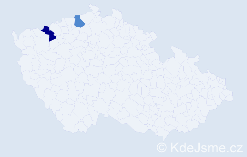 Příjmení: 'Mudroňka', počet výskytů 6 v celé ČR