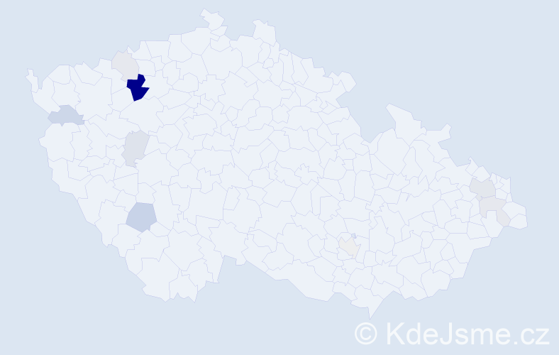 Příjmení: 'Harajda', počet výskytů 25 v celé ČR