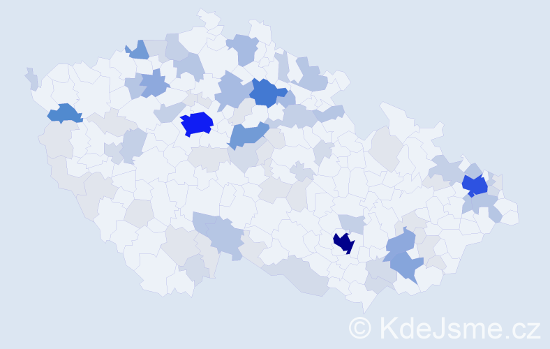 Příjmení: 'Tomi', počet výskytů 277 v celé ČR