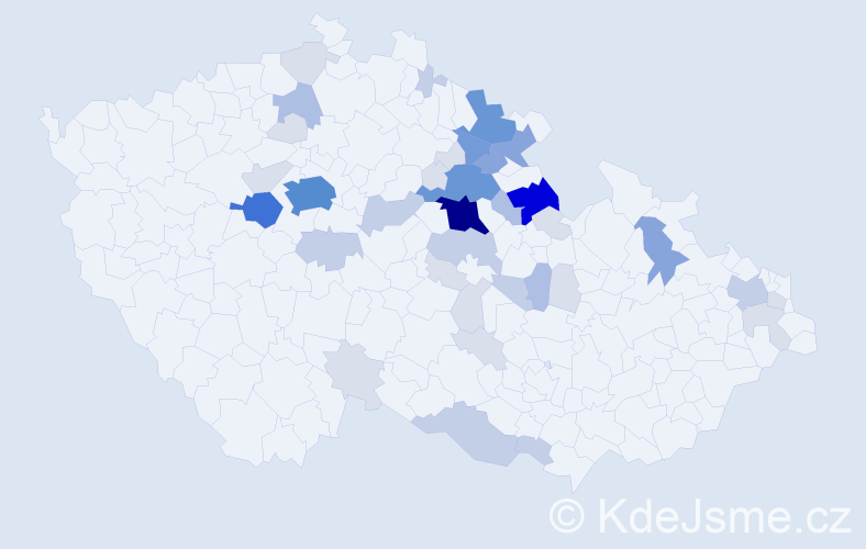 Příjmení: 'Rykrová', počet výskytů 139 v celé ČR