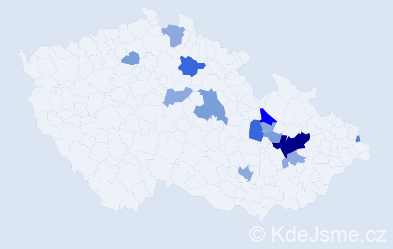 Příjmení: 'Portyš', počet výskytů 36 v celé ČR