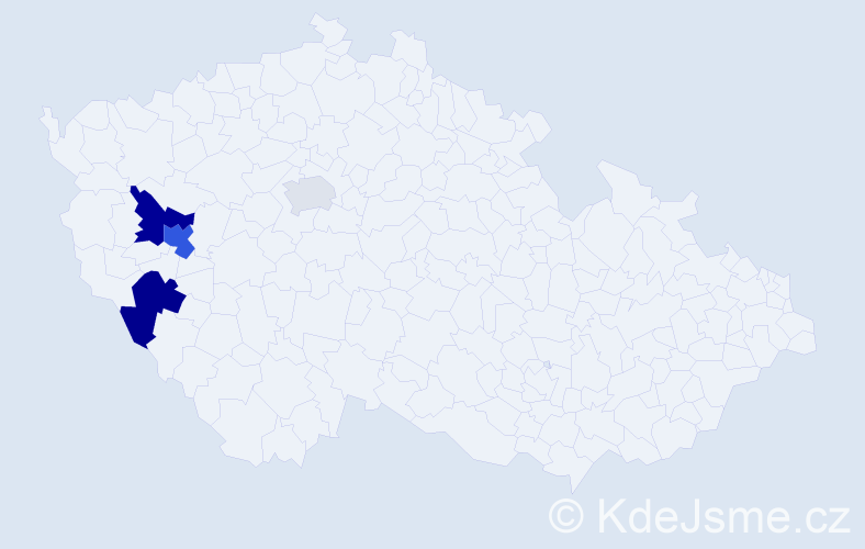 Příjmení: 'Achac', počet výskytů 8 v celé ČR